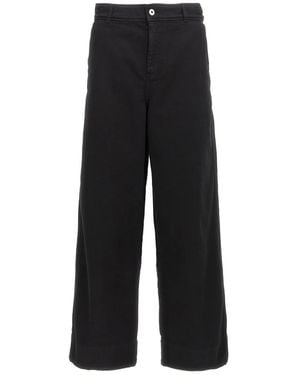 JW Anderson Jeans ,Zwart ,Katoen High Waist Wide Leg Pants