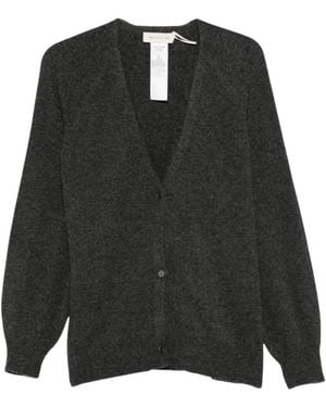 Max Mara Truien & Vesten ,Grijs ,Wol Cestino Cardigan - Zwart