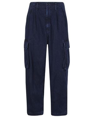 Yohji Yamamoto Denim Cargo Hose - Blau