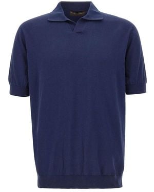 FILIPPO DE LAURENTIIS V-Neck Knitwear - Blue