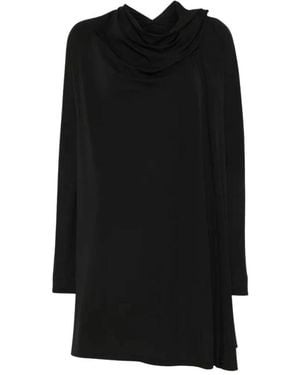 TOTEME Asymmetrische Sjaal Mini Jurk - Zwart