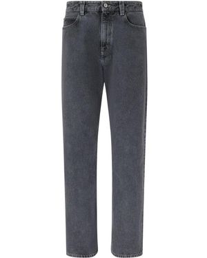 Ferrari Five-Pocket-Hose Aus Marmoriertem Denim - Grau