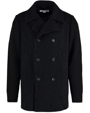 Comme des Garçons Double-Breasted Coats - Blu