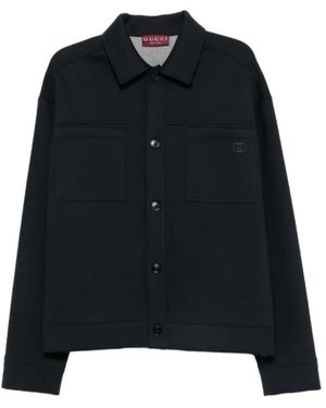 Gucci Baumwoll-Jersey-Jacke Mit Stickerei - Schwarz