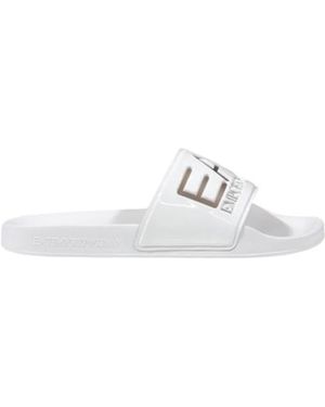 EA7 Einfache Pvc-Pantoletten - Weiß
