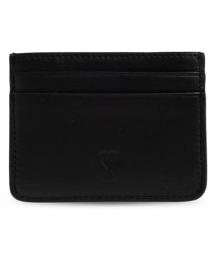 Ami Paris Tonal Heart Logo Card Holder - Zwart