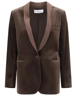 Lardini Samt-Blazer - Braun