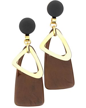 Plan C Earrings - Marron