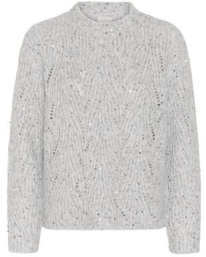 Kaffe Round-Neck Knitwear - Gris