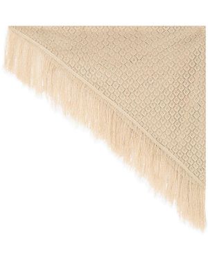 Oltre Durchbrochener Lurex-Schal Mit Fransen - Natur