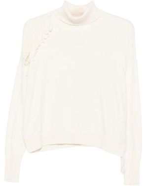 Twinset Rollkragenpullover - Weiß