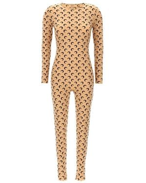 Marine Serre 'Moon Printed' Catsuit - Natural