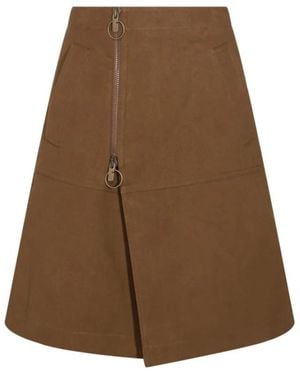 Burberry Midi Skirts - Marrone