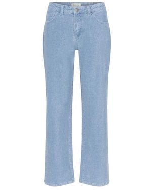 Cream Straight Jeans - Azul