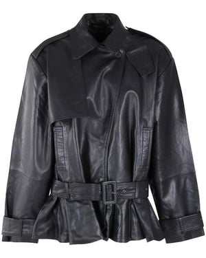 ROTATE BIRGER CHRISTENSEN Leather Jackets - Black