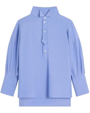 Celine Overhemden ,Blauw ,Katoen Pointed Collar Shirt