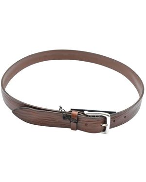 Orciani Braunes leder sportlicher wave gürtel