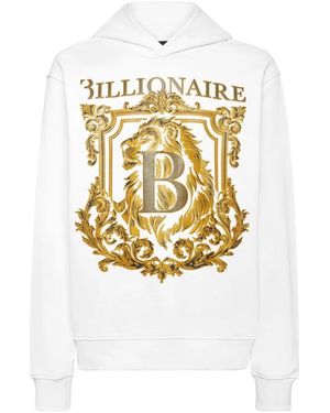 Billionaire Hoodies & Sweatvesten ,Wit ,Katoen Hoodie Sweatshirt Lion B Frame