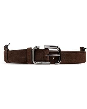 The Attico Accessoires ,Bruin ,Suède Suède Riem Met Ketting