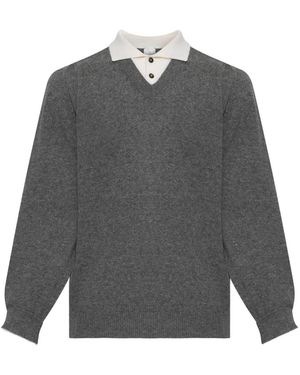 Eleventy Truien & Vesten ,Grijs ,Katoen Wool Sweater
