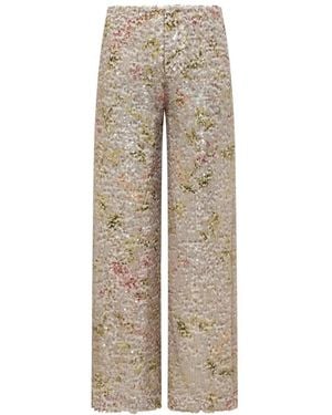 Alberta Ferretti Wide Trousers - Natural