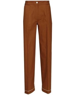 forte_forte Straight Pants - Brown