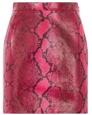 Roberto Cavalli Python Print Skirt - Pink