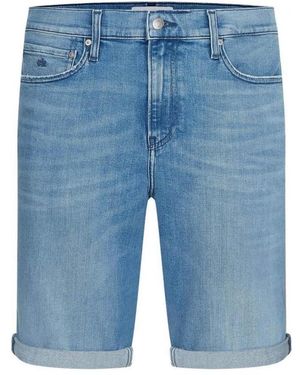 Calvin Klein Slim Fit Leichte Waschung Polyester Bermuda - Blau