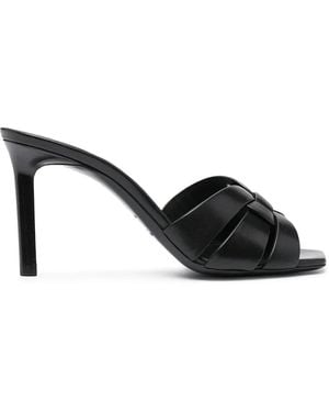 Saint Laurent Heeled Mules - Zwart