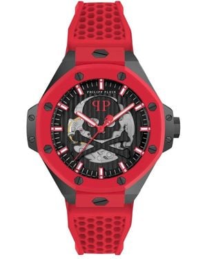 Philipp Plein Skeleton royal orologio automatico uomo - Rosso