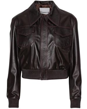 REMAIN Birger Christensen Leather Jackets - Black