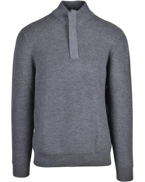Drumohr Rollkragenpullover Mit Reißverschluss - Grau