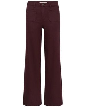 Kaffe Jeans ,Paars ,Katoen Kabrook Hw Reg Fit Jeans