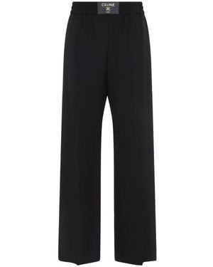 Celine Wide Trousers - Negro