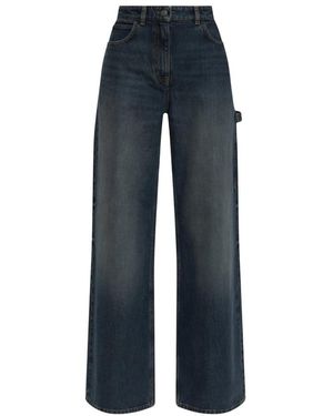 Courreges Jeans ,Blauw ,Katoen Wide-Leg Jeans