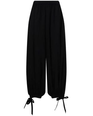 Chloé Broeken ,Zwart ,Fluid Plissé Broek