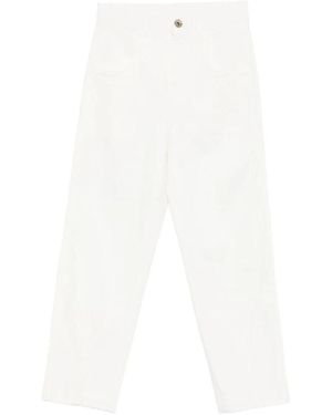 Eleventy Cropped Trousers - Blanco