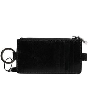 Dolce & Gabbana Schwarzer Pferdeleder-Logo-Kartenhalter