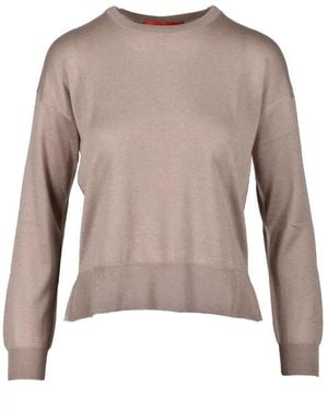 Wild Cashmere Round-Neck Knitwear - Marrone