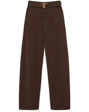 Twinset Wide Broeken - Bruin
