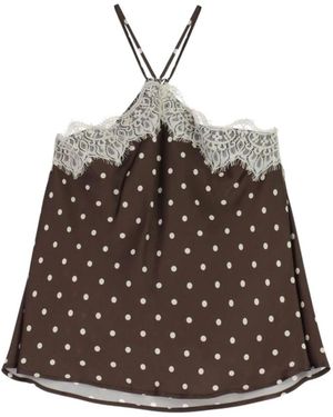 Imperial Sleeveless Tops - Brown