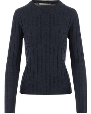 Allude Rundhals-Pullover - Blau