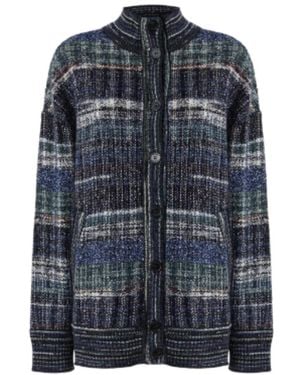 Missoni Mehrfarbige Strick-Reißverschlussjacke - Grau