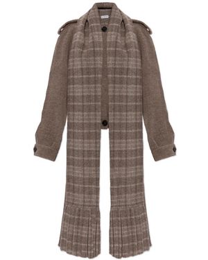 Burberry Jacke Aus Wollmischung Mit Abnehmbarem Schal - Braun