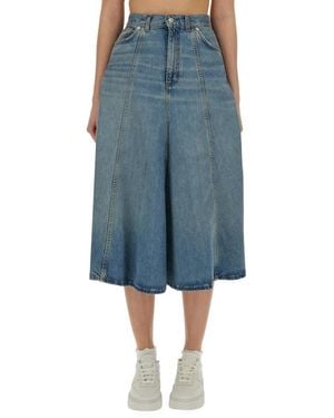 Haikure Denim Skirts - Blue