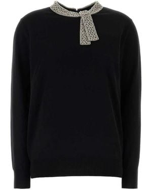 Valentino Garavani Round-Neck Knitwear - Black