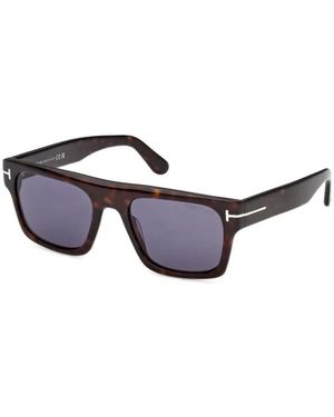 Tom Ford Accessoires ,Bruin ,Cyrus 02 Zonnebril - Metallic