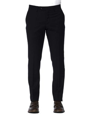 Trussardi Blaue wollhose für männer - Schwarz