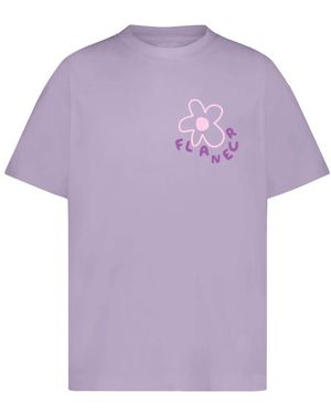 flâneur Blumen t-shirt - Lila