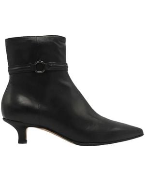 Pomme D'or Schwarzer lederstiefelette 4974